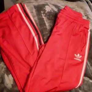 Adidas orange track pants